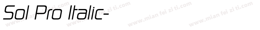 Sol Pro Italic字体转换